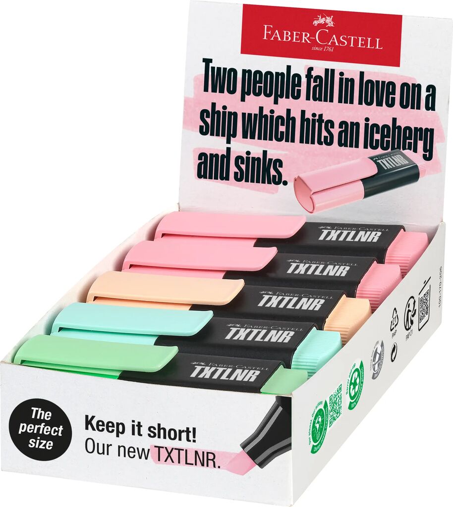 TEXTMARKER MINI PASTEL CULORI ASORTATE MODEL A FABER-CASTELL TEXTMARKER MINI PASTEL CULORI ASORTATE MODEL A FABER-CASTELL